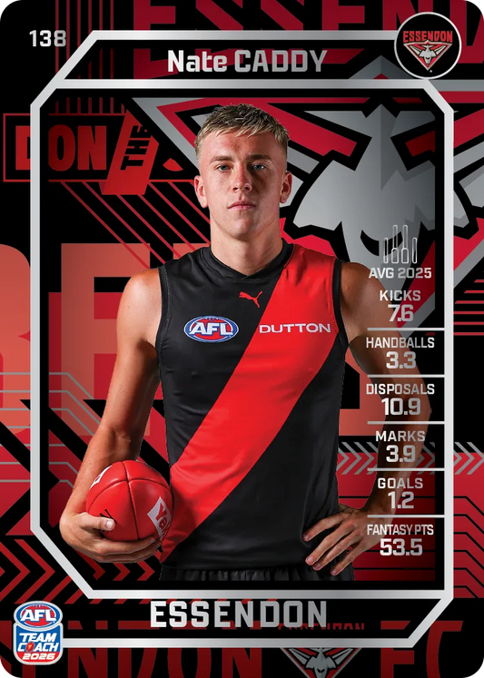2026 Teamcoach AFL Silver #138 Nate Caddy