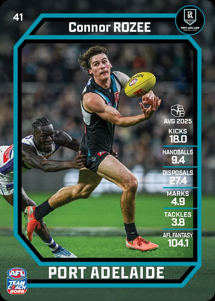 2026 Teamcoach AFL Base #41 Connor Rozee