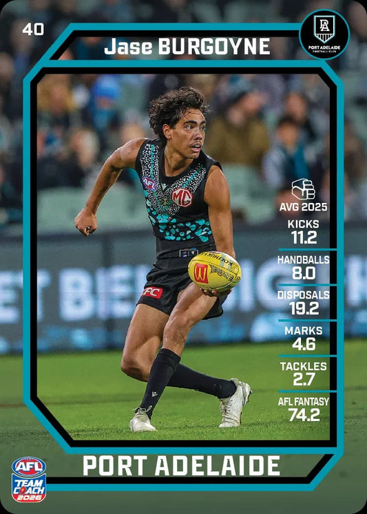 2026 Teamcoach AFL Base #40 Jase Burgoyne