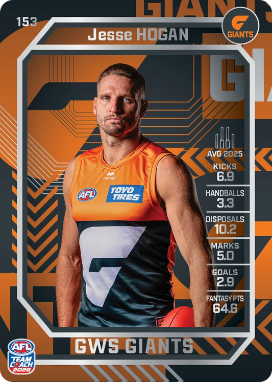 2026 Teamcoach AFL Silver #153 Jesse Hogan