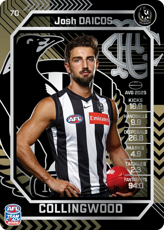 2026 Teamcoach AFL Silver #70 Josh Daicos