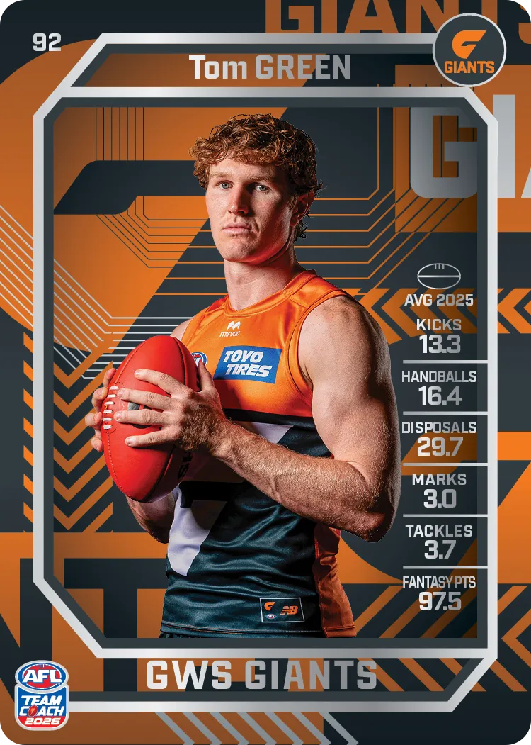 2026 Teamcoach AFL Silver #92 Tom Green