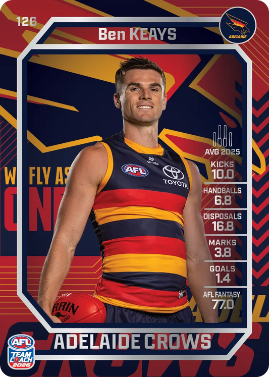 2026 Teamcoach AFL Silver #126 Ben Keays