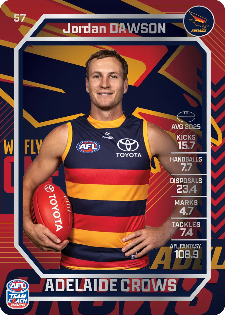 2026 Teamcoach AFL Silver 57 Jordan Dawson