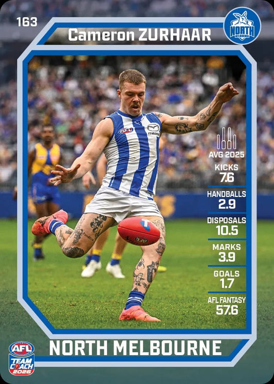 2026 Teamcoach AFL Base #163 Cameron Zurhaar