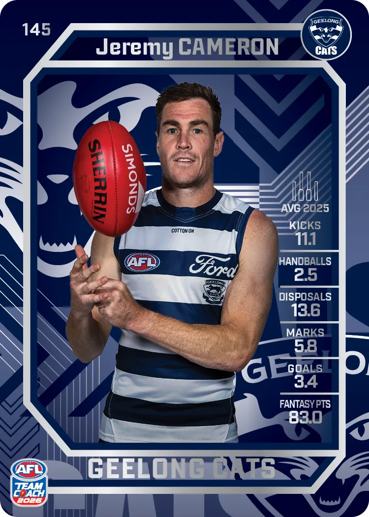 2026 Teamcoach AFL Silver #145 Jeremy Cameron