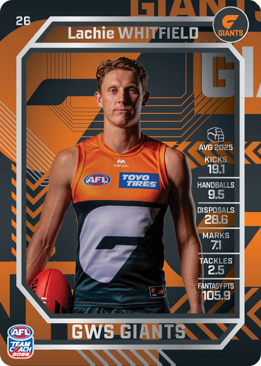 2026 Teamcoach AFL Silver 26 Lachie Whitfield