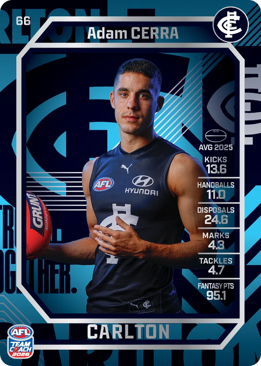 2026 Teamcoach AFL Silver 66 Adam Cerra