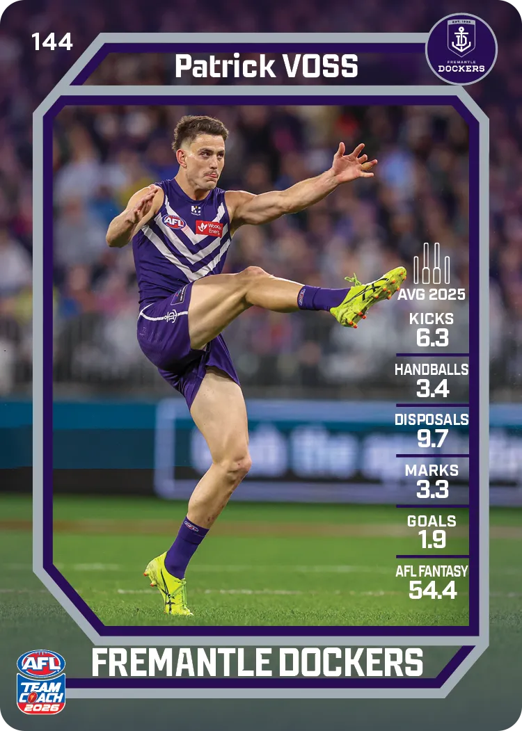 2026 Teamcoach AFL Base #144 Patrick Voss