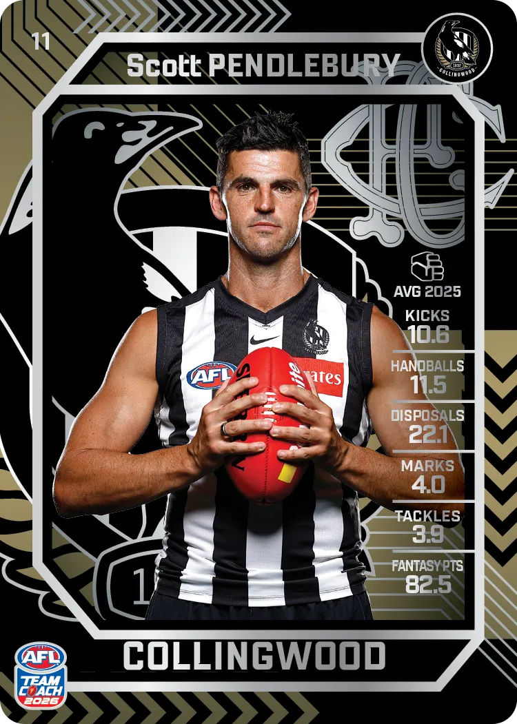 2026 Teamcoach AFL Silver 11 Scott Pendlebury
