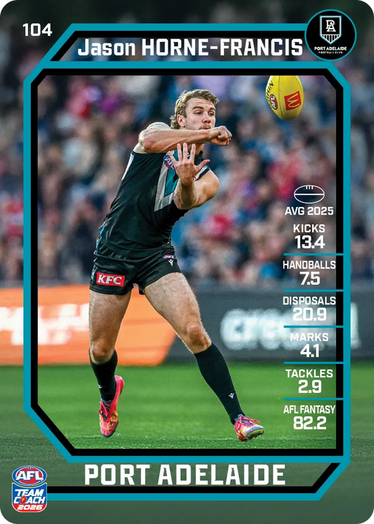 2026 Teamcoach AFL Base #104 Jason Horne-Francis