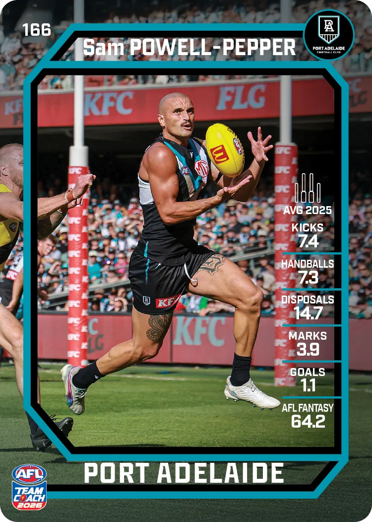 2026 Teamcoach AFL Base #166 Sam Powell-Pepper