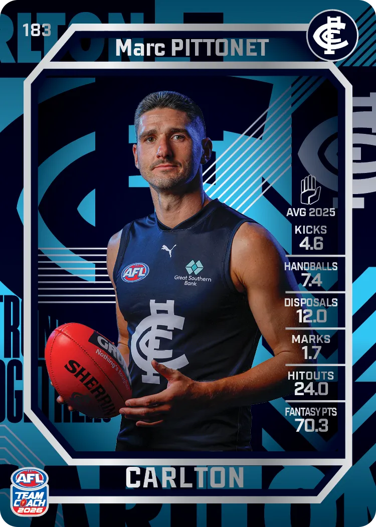 2026 Teamcoach AFL Silver #183 Marc Pittonet