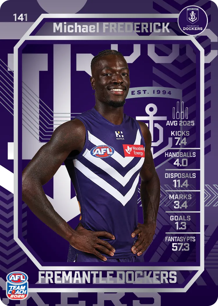 2026 Teamcoach AFL Silver #141 Michael Frederick