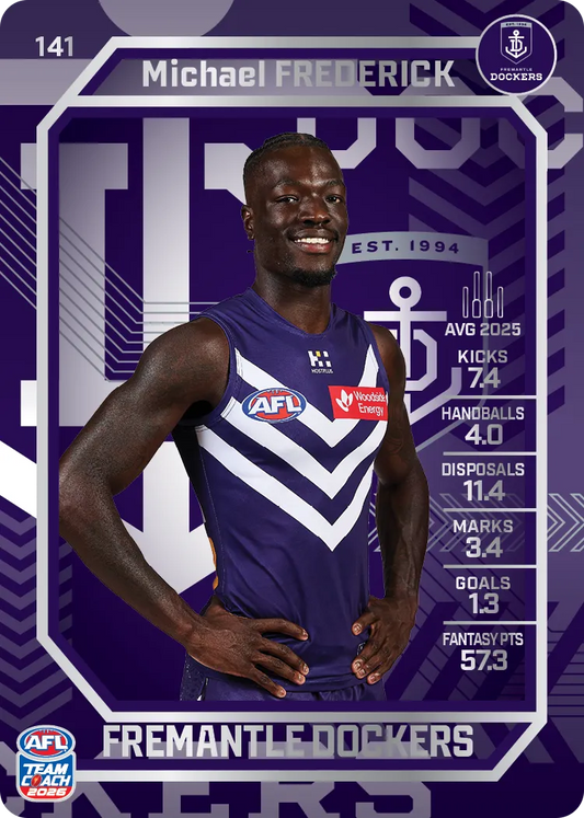 2026 Teamcoach AFL Silver #141 Michael Frederick