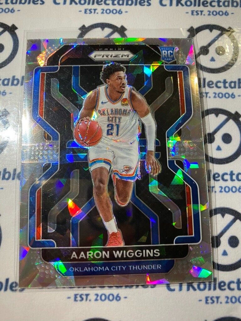 2021-22 Panini NBA Prizm Aaron Wiggins Silver Ice Prizm RC #286 OKC