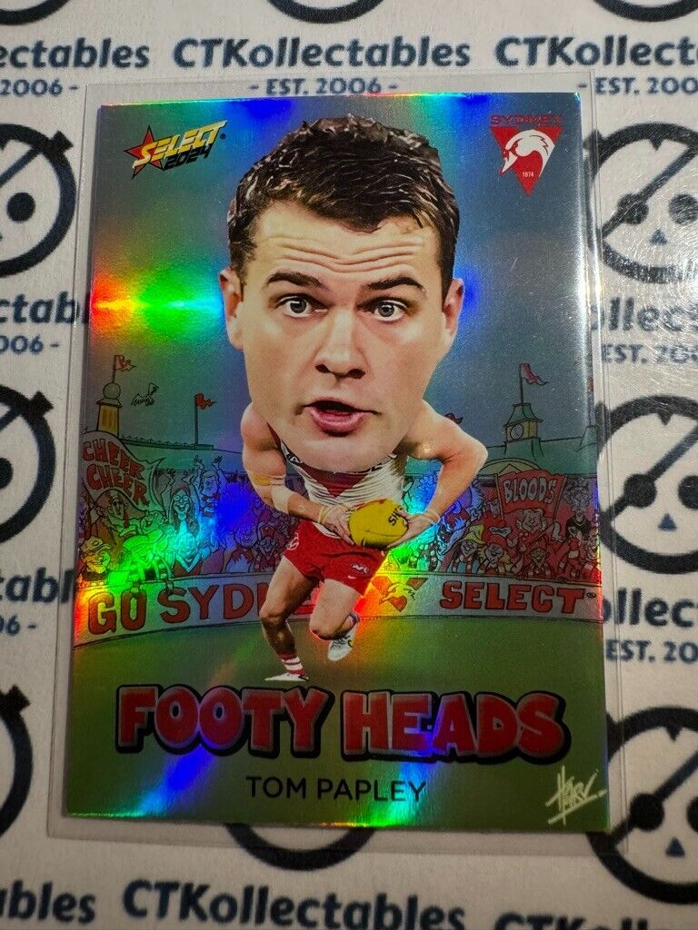 2024 AFL Footy Stars Footy Heads - FH79 Tom Papley Swans