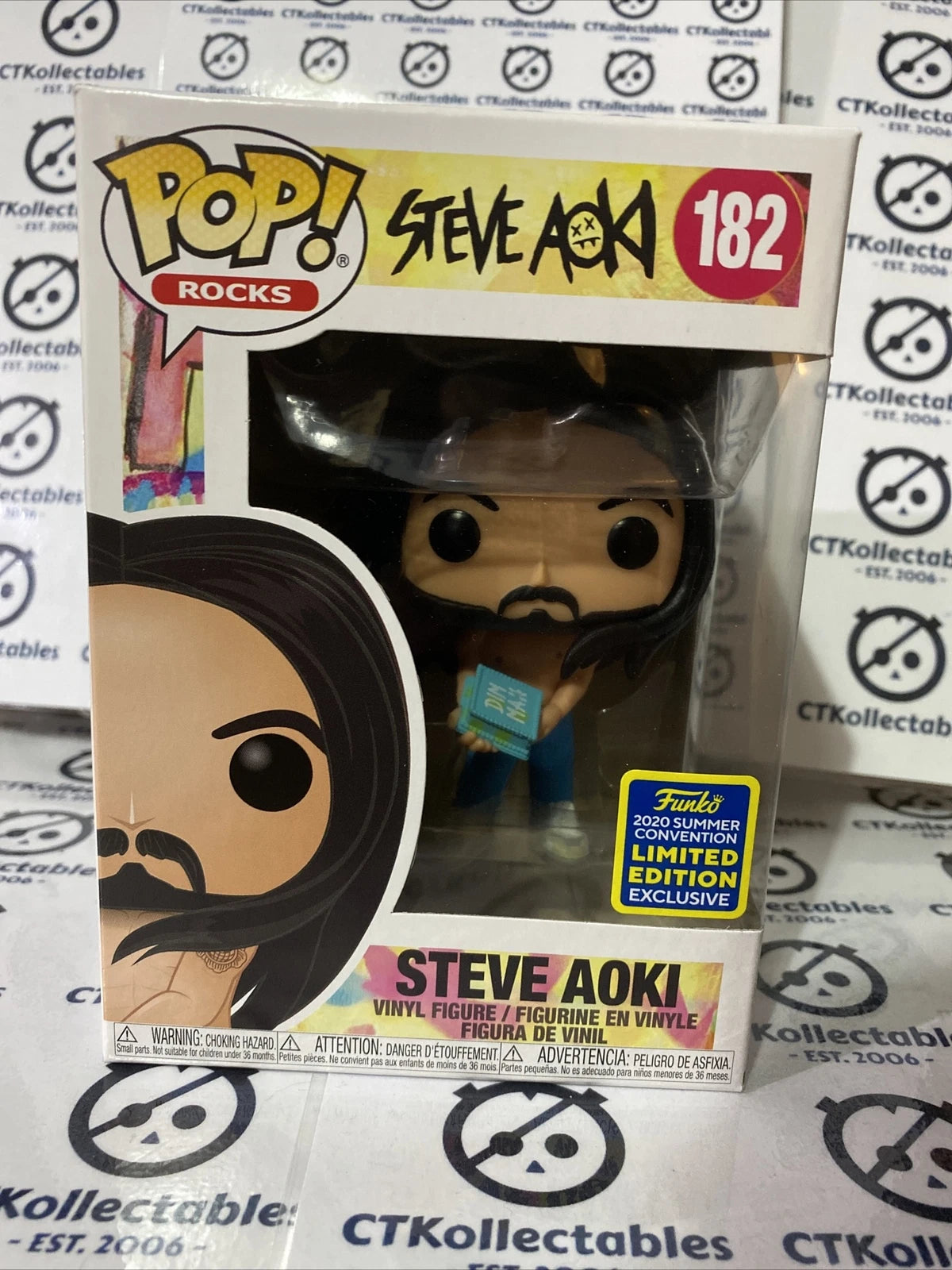 Steve Aoki #182 Legend DJ “rocks” 2020 SDCC Exclusive Funko Pop!