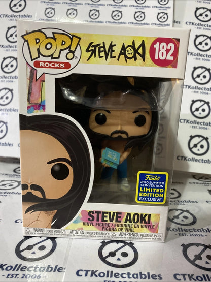Steve Aoki #182 Legend DJ “rocks” 2020 SDCC Exclusive Funko Pop!