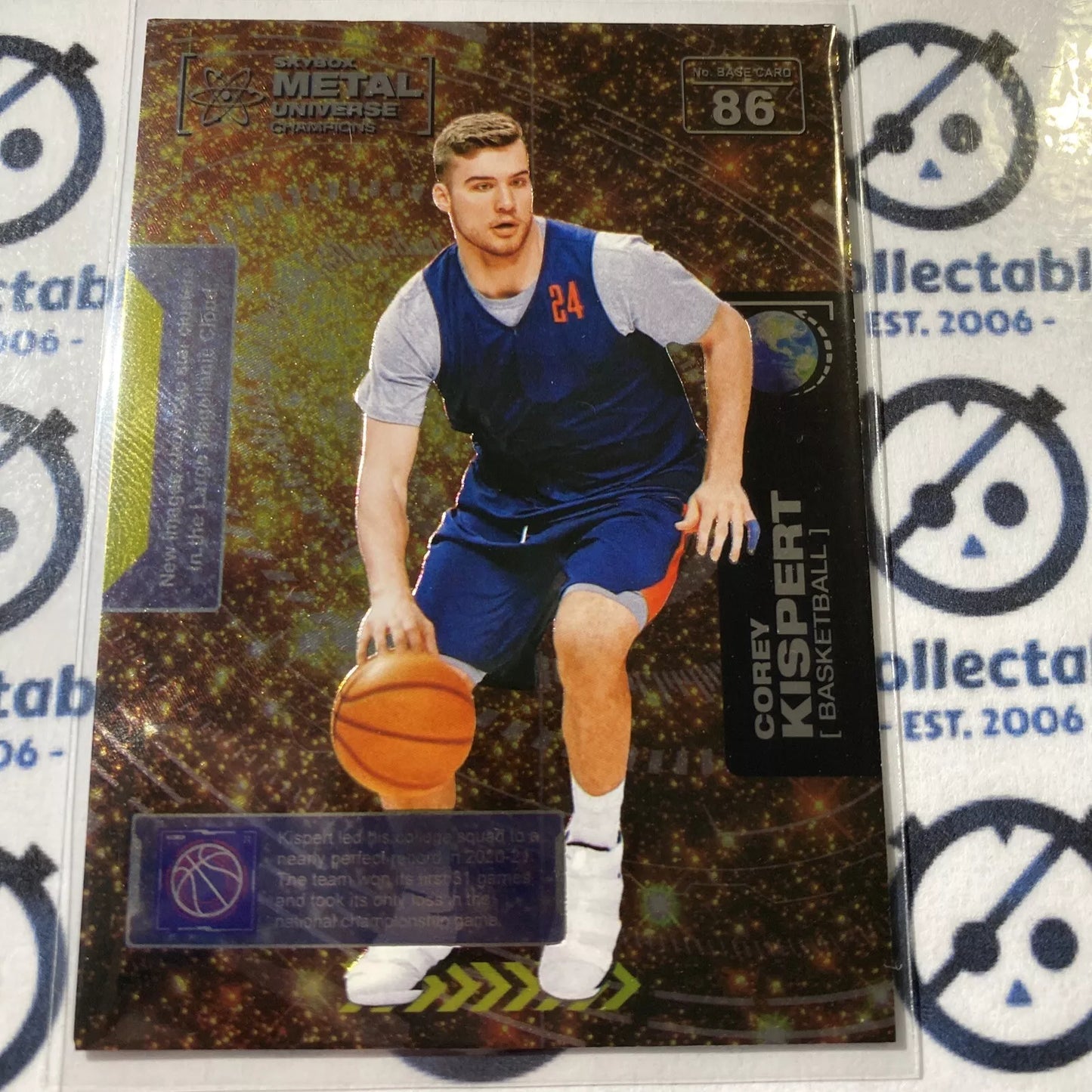 2021 Skybox Metal Universe Champions Corey Kispert base #86 Rookie
