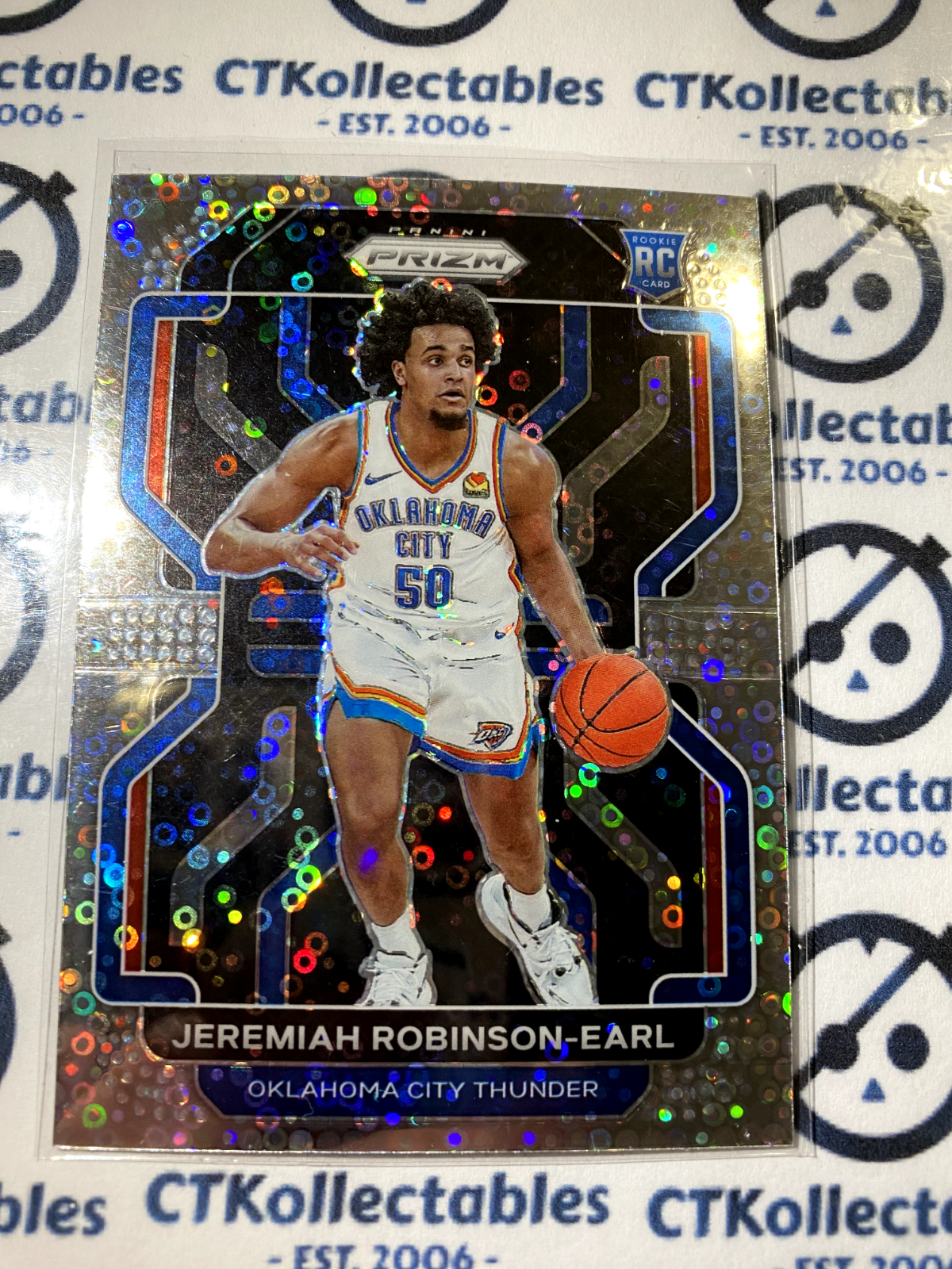 2021-22 Panini NBA Prizm Jeremiah Robinson-Earl Disco RookiePrizm #319 RC OKC