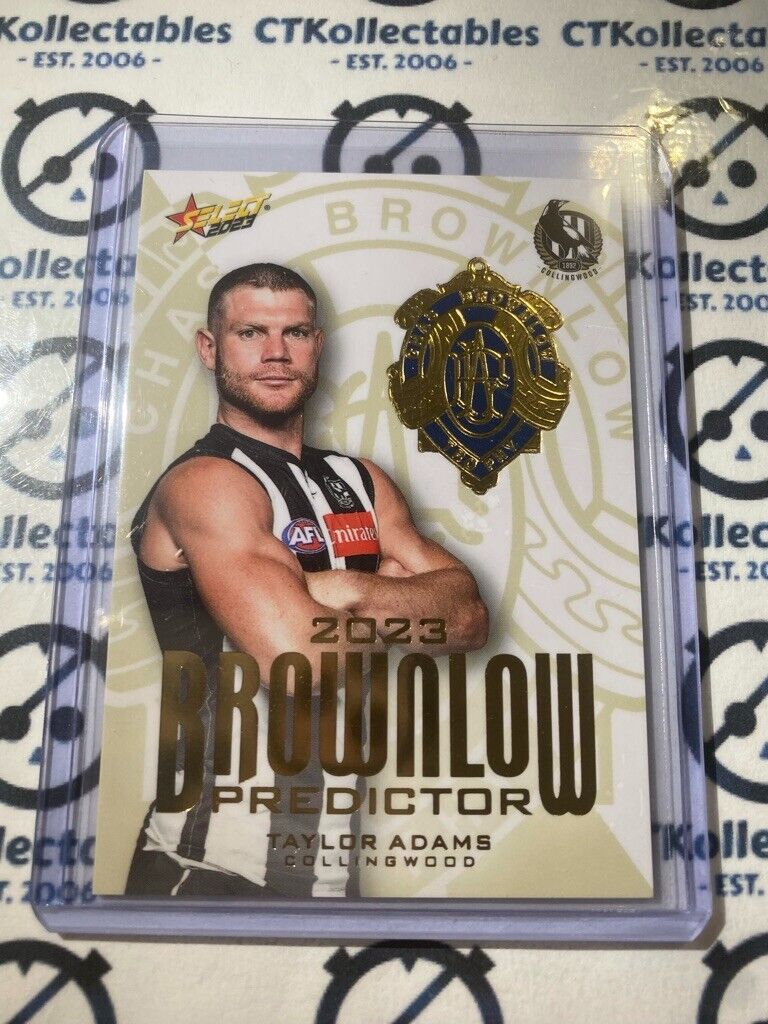 2023 AFL Footy Stars AFL Gold Brownlow Predictor Taylor Adams #122/260 Magpies