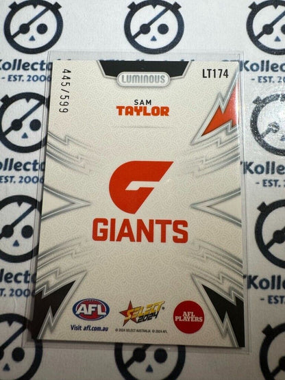 2024 AFL Footy Stars Thunderbolt LT174 Sam Taylor #445/599 Giants