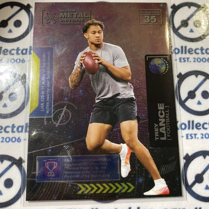 2021 Skybox Metal Universe Champions Trey Lance base #35 49ers