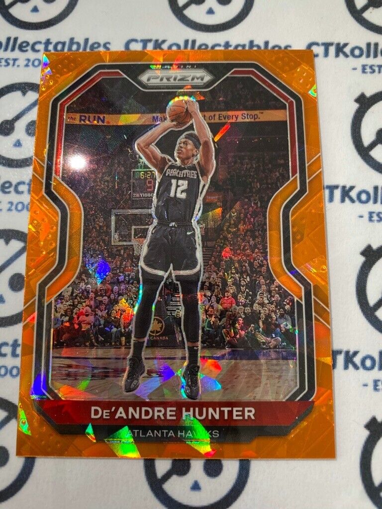 2020-21 NBA Prizm De'Andre Hunter Orange Ice Prizm #38 Hawks