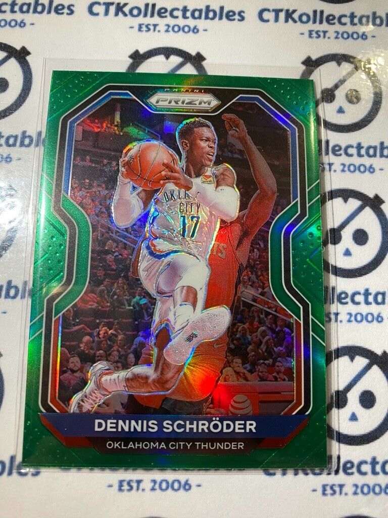 2020-21 Panini NBA Prizm Dennis Schroder Green Prizm #128 OKC