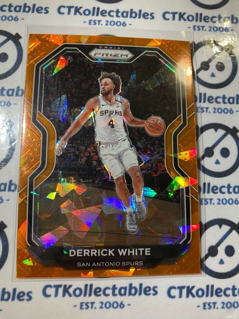 2020-21 Panini NBA Prizm Derrick White Orange Ice Prizm #174 Spurs