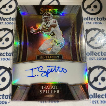 2022 NFL Panini Chronicles Select Draft Picks Isaiah Spiller Rookie Auto #90/99