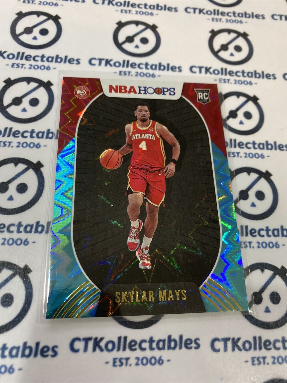 2020-21 NBA Hoops Skylar Mays RC Teal Explosion #243 Hawks