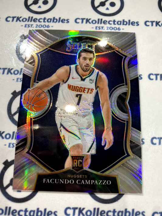 2020-21 Panini NBA Select Facundo Campazzo Silver RC Concourse #82 Nuggets