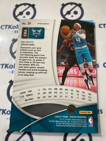 2020-21 NBA Spectra Devonte' Graham Hyper Prizm Base #31 Hornets