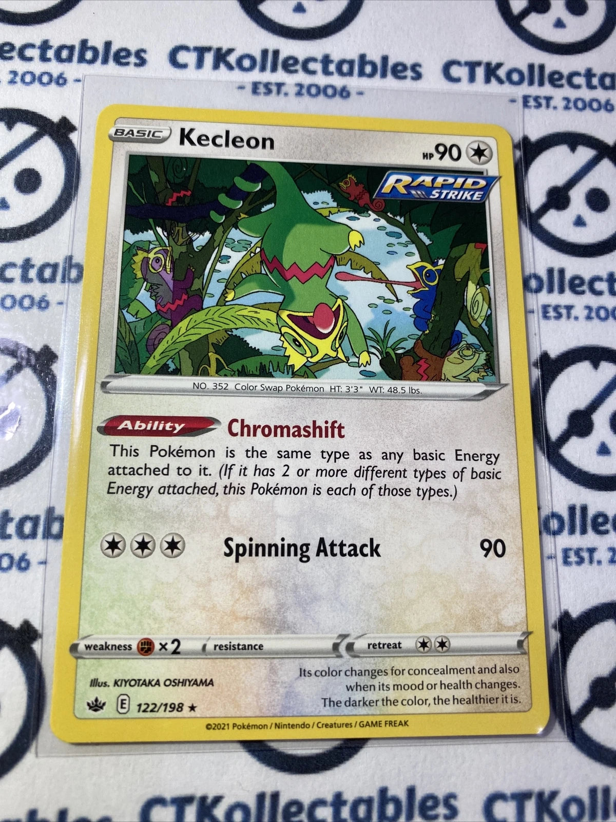 Kecleon #122/198 Rare Base Pokemon Card Chilling Reign
