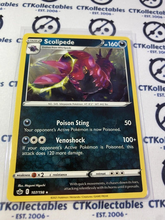 Scolipede Rare Base #107/198 Pokémon Card Chilling Reign