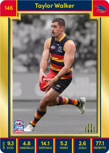 2023 AFL Teamcoach Taylor Walker Gold card #146 Crows