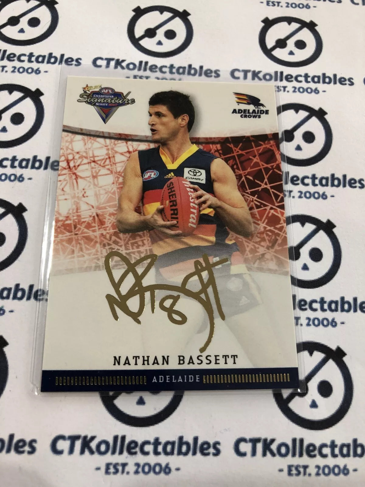 2007 AFL Champions Nathan Bassett Foil Signature FS5 Crows