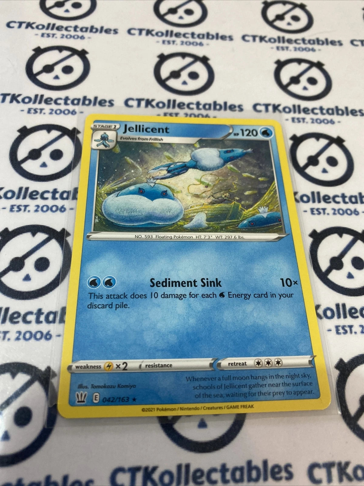 Jellicant Base Rare #042/163 Pokémon Card Battle Styles