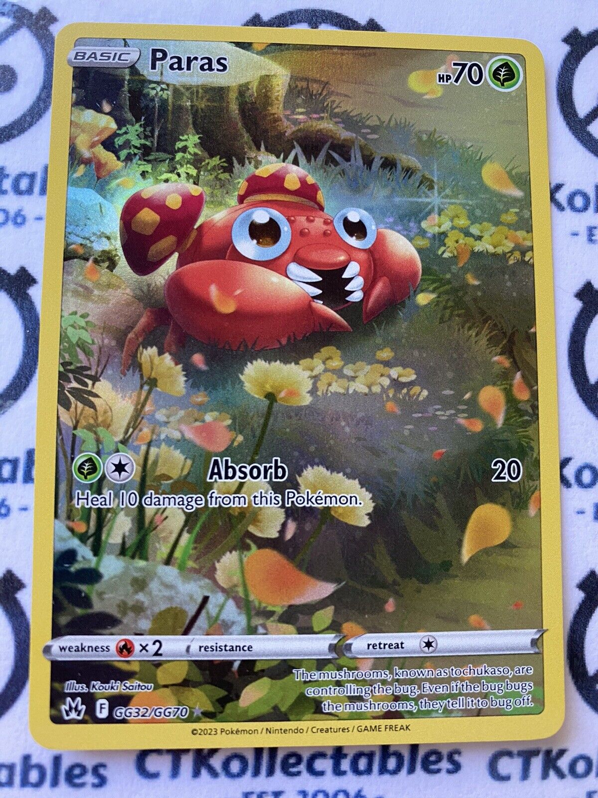 Paras Galarian Gallery #GG32/GG70 2023 Crown Zenith Pokémon Card