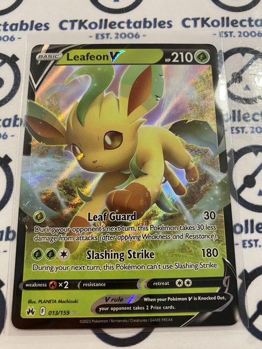 Leafeon V Ultra Rare 013/159 2023 Crown Zenith Pokémon Card