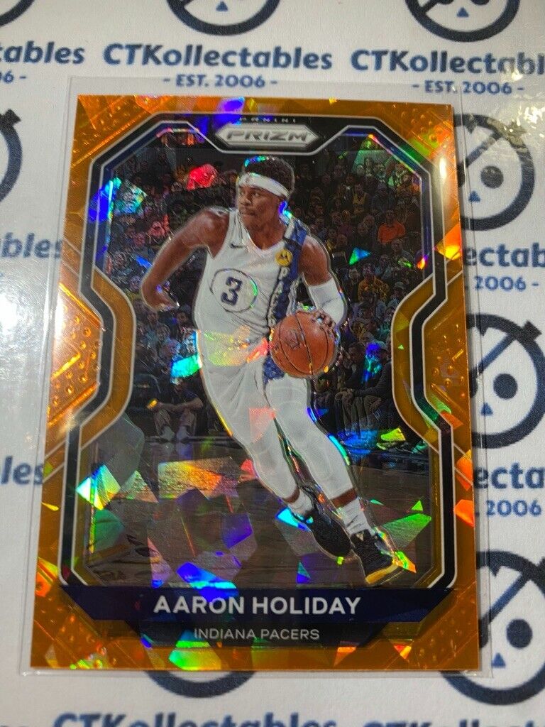 2020-21 Panini NBA Prizm Aaron Holiday Orange Ice Prizm RC #74 Pacers