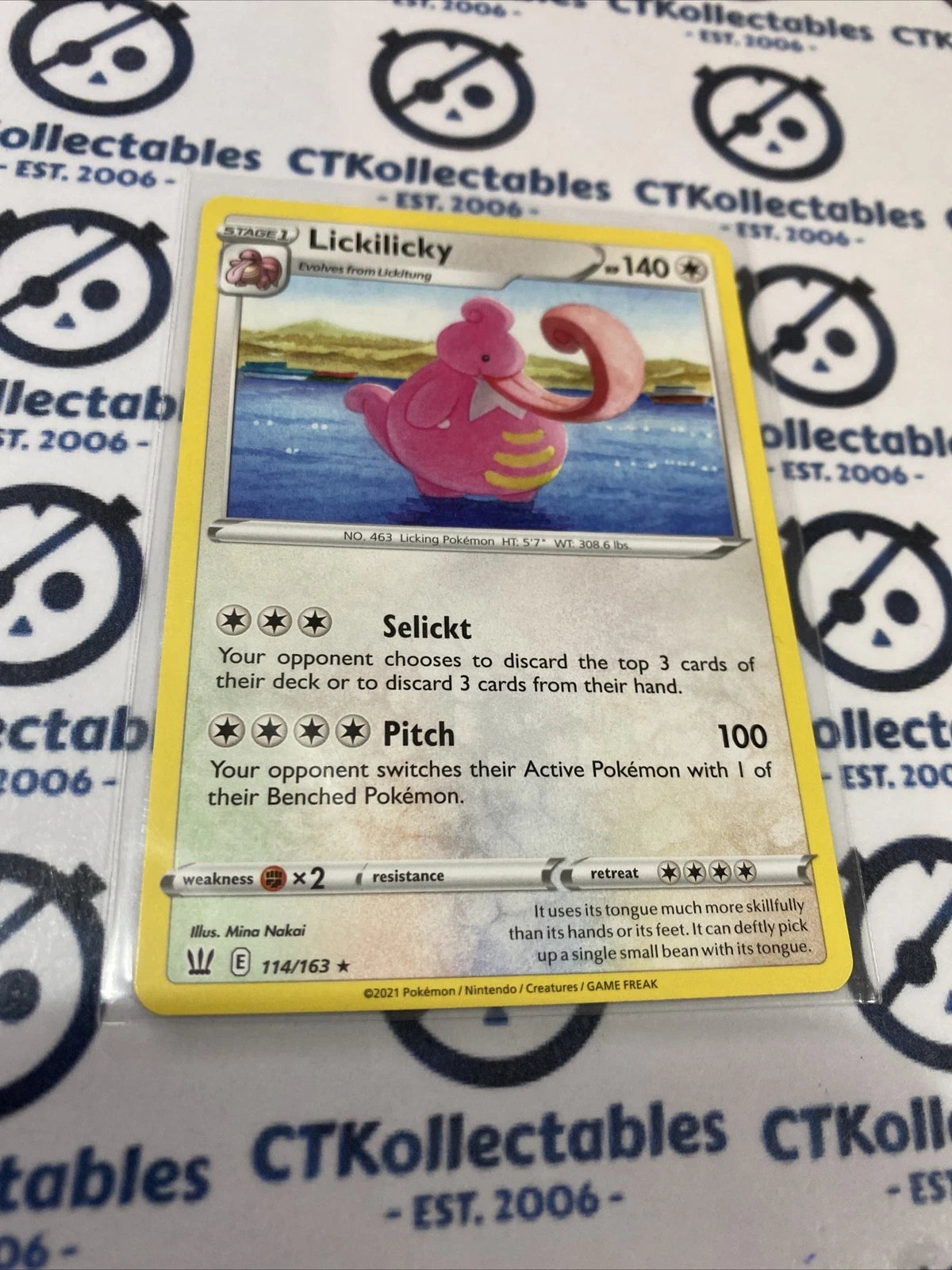 Lickilicky Base Rare #114/163 Pokémon Card Battle Styles