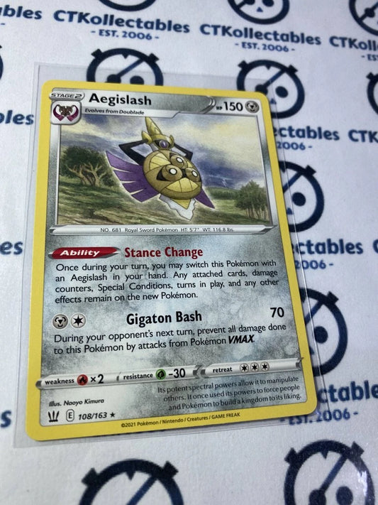 Aegislash #108/163 Rare Base Pokémon Card Battle Styles