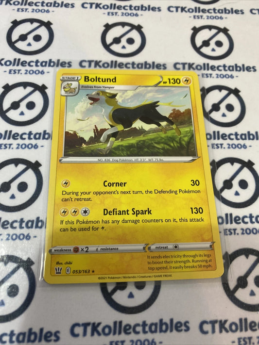Boltund Base Rare #053/163 Pokémon Card Battle Styles