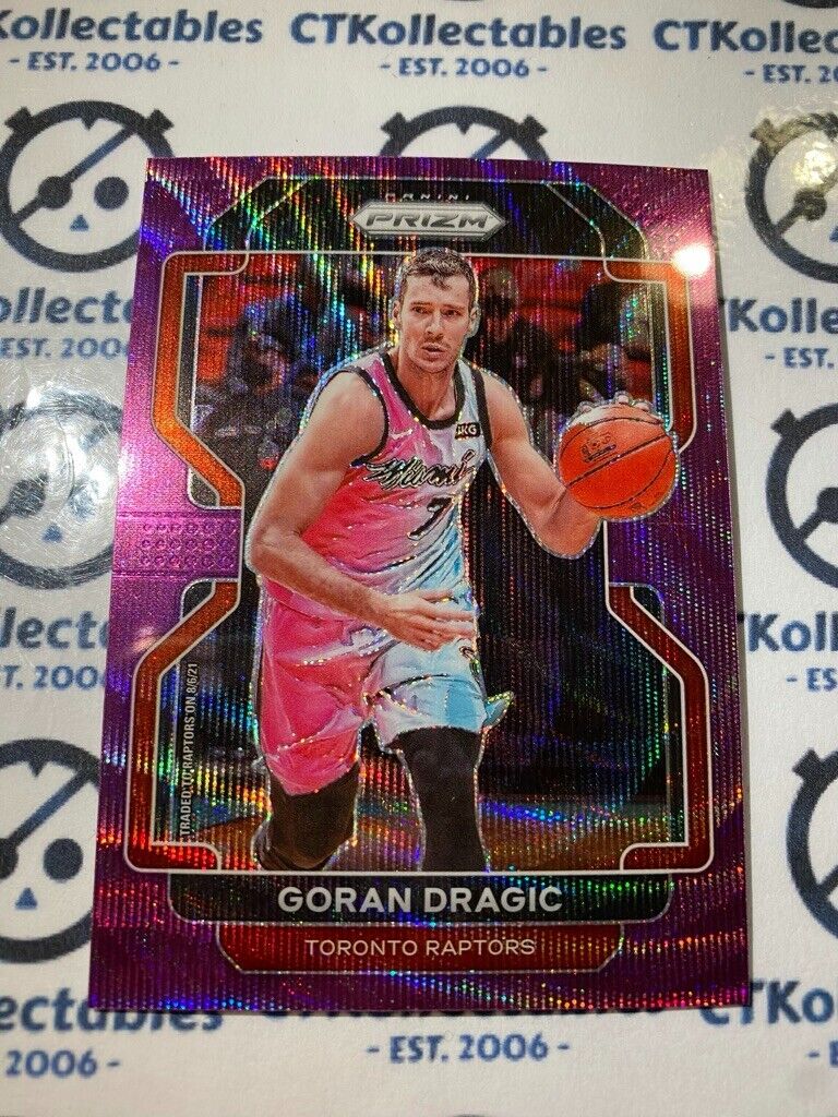 2021-22 Panini NBA Prizm Goran Dragic Purple Wave Prizm #204 Raptors