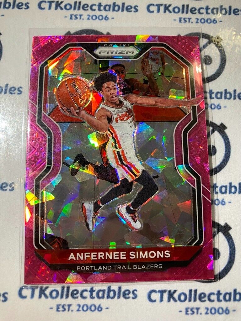 2020-21 Panini NBA Prizm Anfernee Simons Pink Ice Prizm #24 Portland