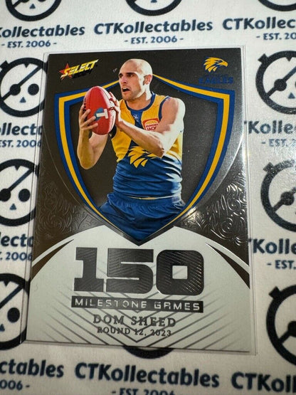 2024 AFL Footy Stars Milestone Games Hobby Dom Sheed 150/240 Milestone Number