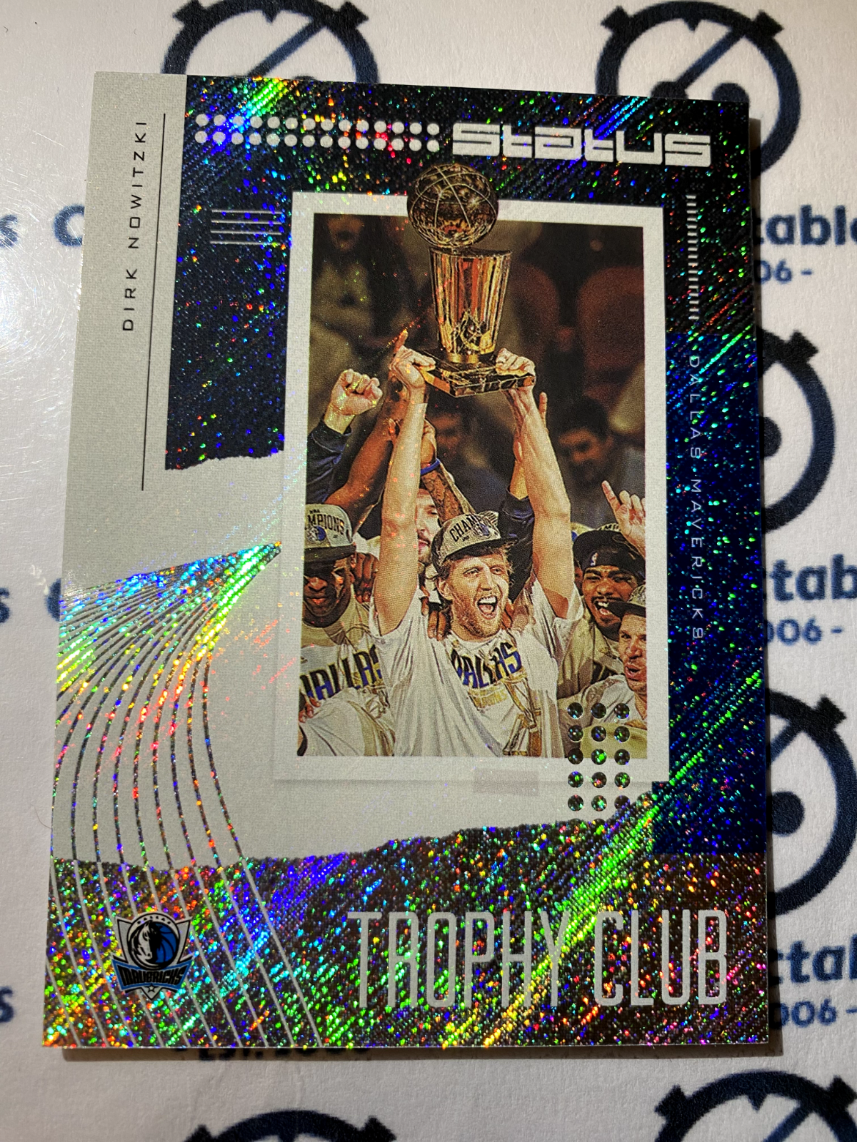 2019-20 NBA Panini Status Dirk Nowitzki Trophy Club Insert #26 Mavericks